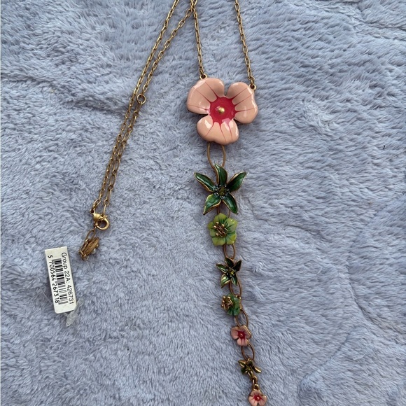 NWT Pilgrim Floral Summer Flower Long Necklace & Bracelet Set with Gold Hardware - Picture 5 of 15
